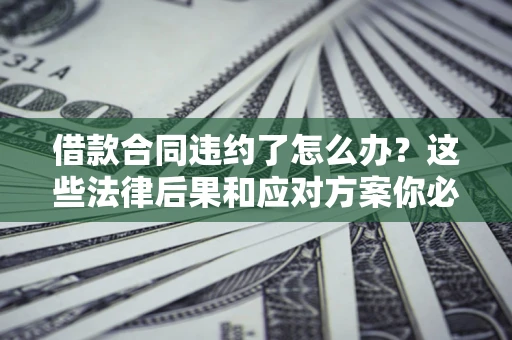 济南借款合同违约了怎么办？这些法律后果和应对方案你必须知道