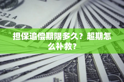 济南担保追偿期限多久？超期怎么补救？